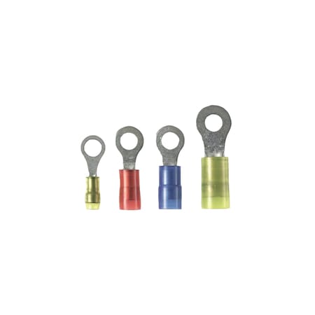 Panduit NYLON INSULATED RING TERMINAL22-18 AWG 5/16" STUD HOLE, PK 100 PN18-56R-C